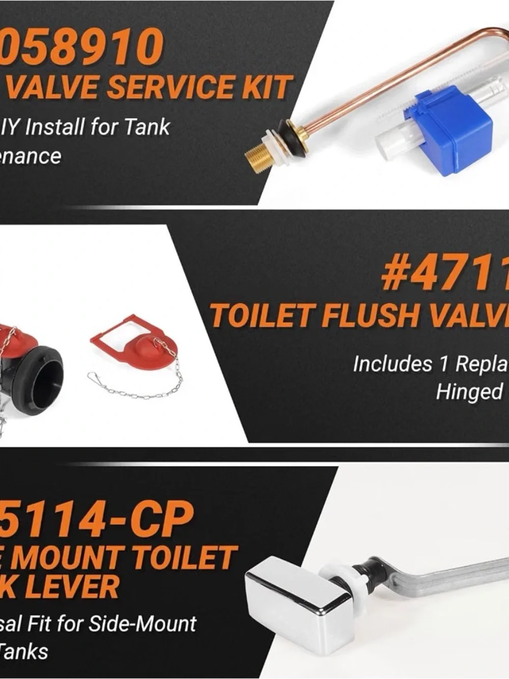 Toilet Tank Fill Flush Valve Repair Kit Fits Kohler Rialto Revival San Raphael